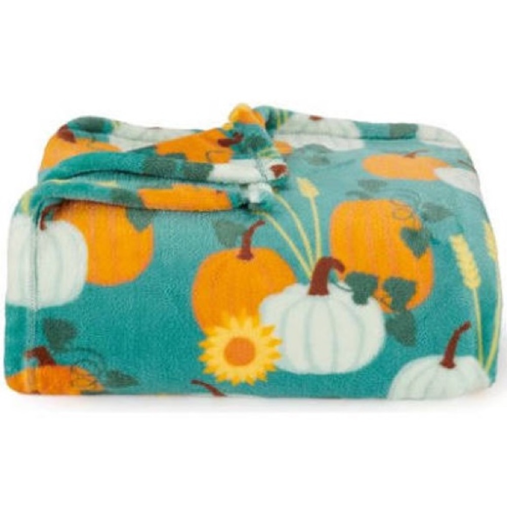 The big one kohl’s plush blanket pumpkin print